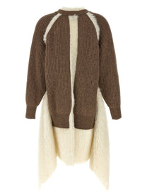 Undercover Two Material Cardigan Brown