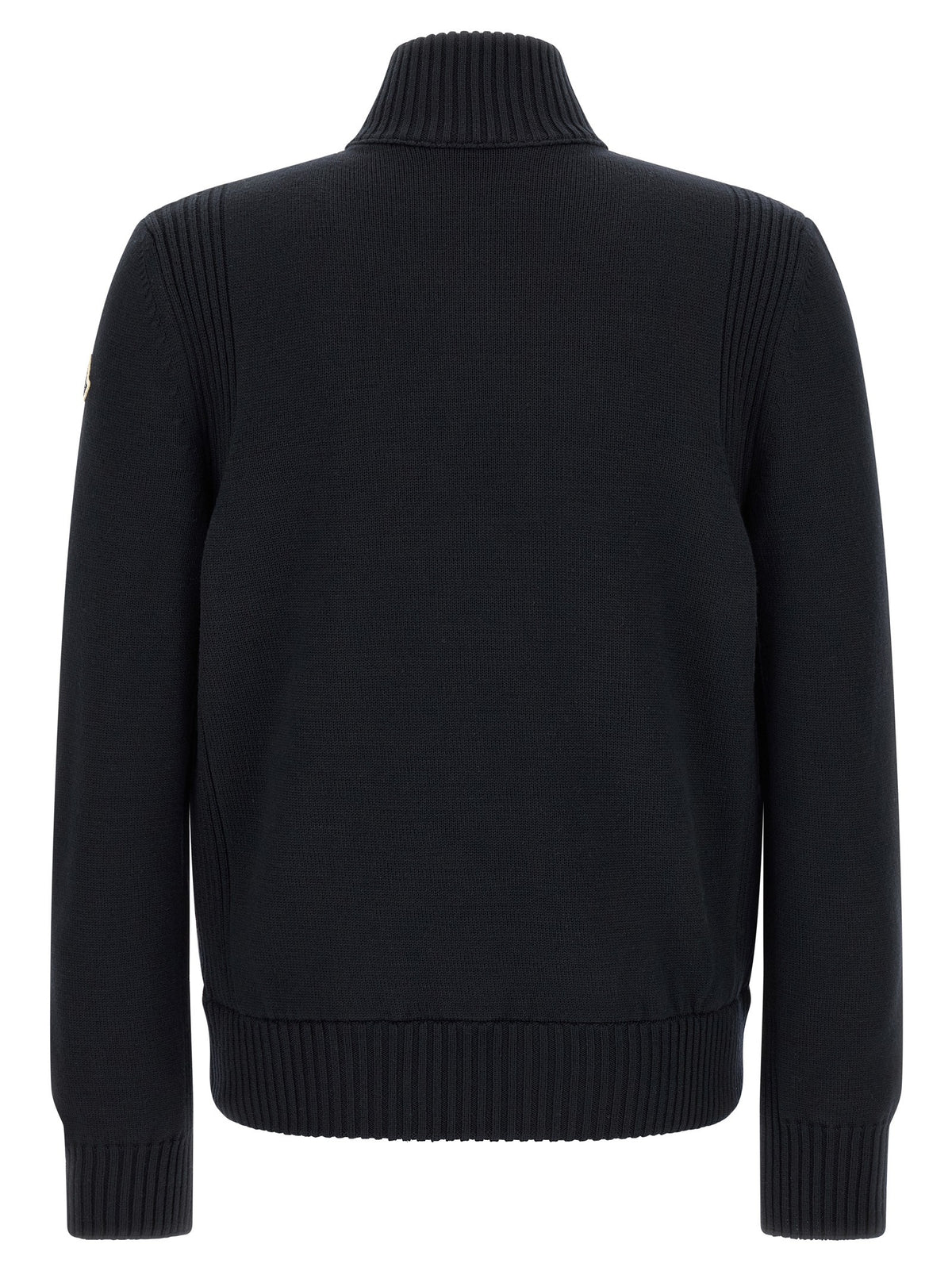 Moncler Two Material Cardigan Blue