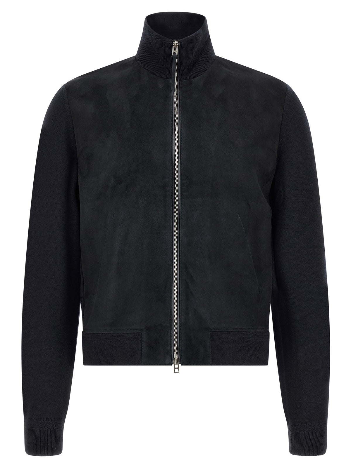 Tom Ford Two Material Cardigan Blue