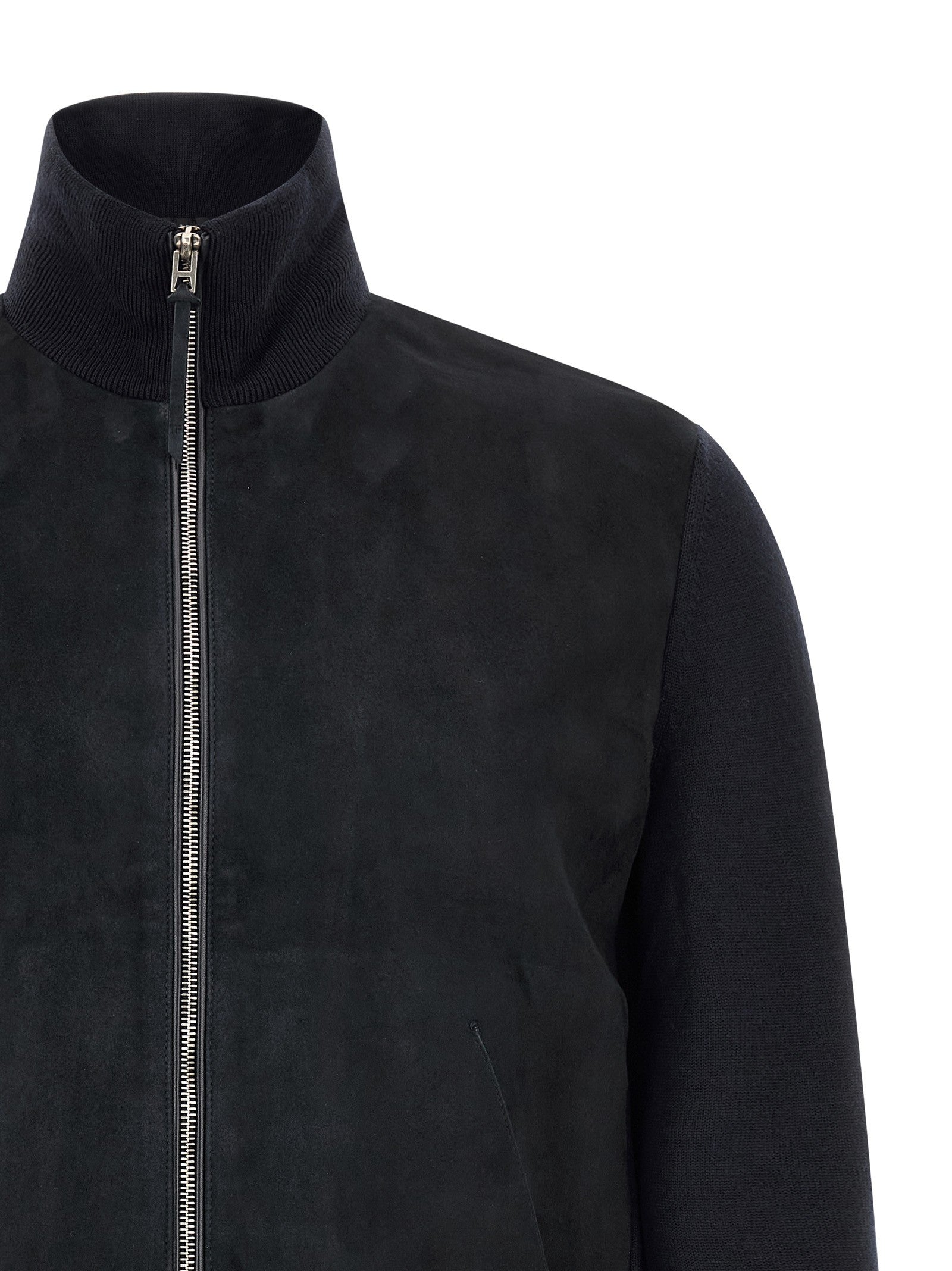 Tom Ford Two Material Cardigan Blue
