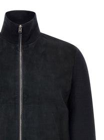 Tom Ford Two Material Cardigan Blue