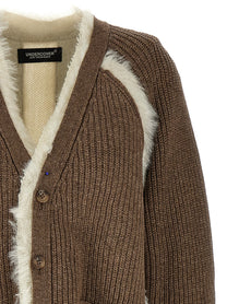 Undercover Two Material Cardigan Brown