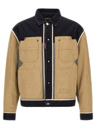 Dsquared2 Two Material Denim Jacket Beige