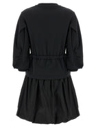 Moncler Two Material Dress Black, view 2