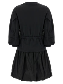 Moncler Two Material Dress Black