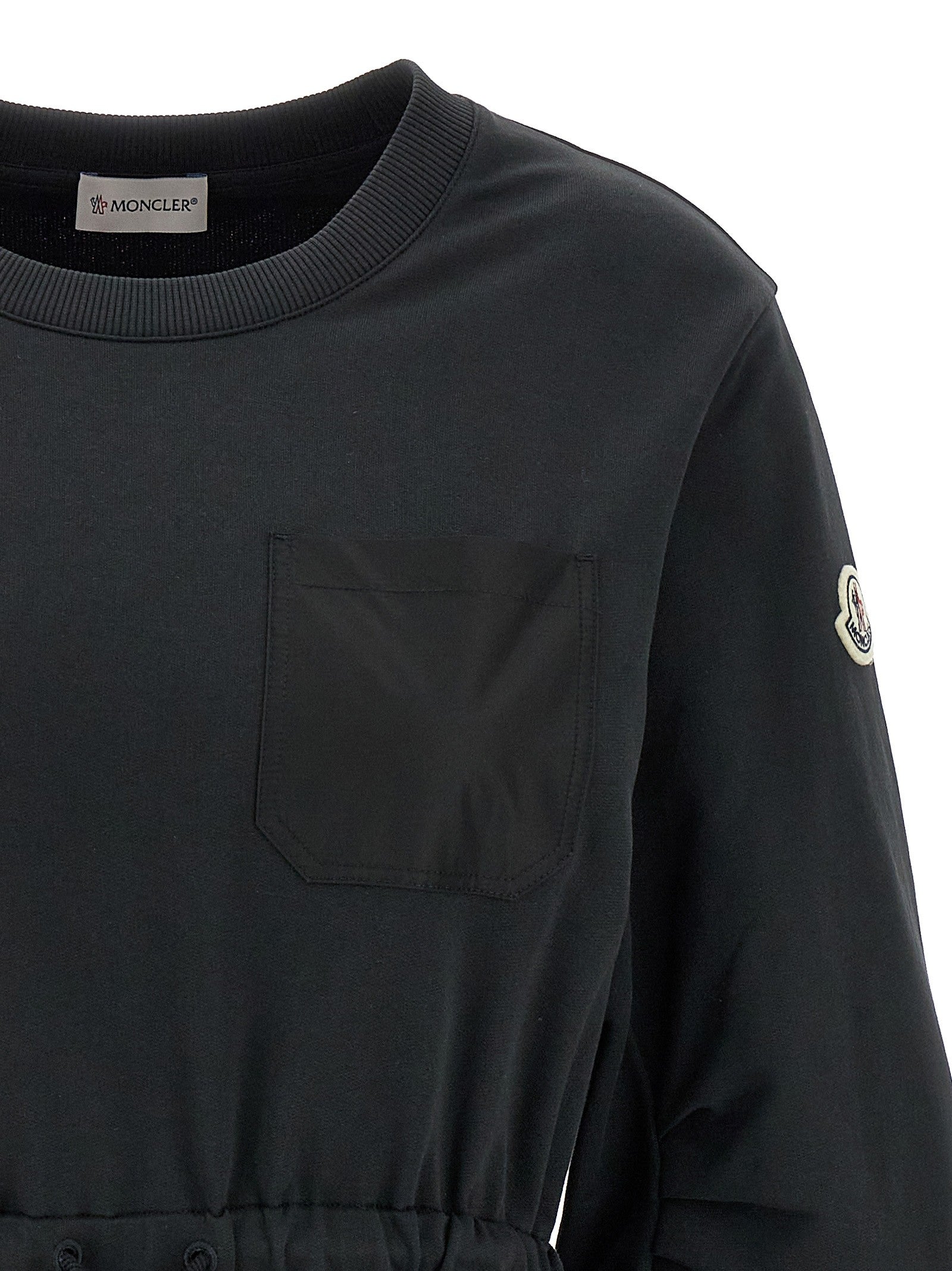 Moncler Two Material Dress Black