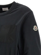 Moncler Two Material Dress Black, view 4