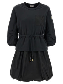 Moncler Two Material Dress Black