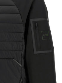 HUGO BOSS Two Material Hoodie Black