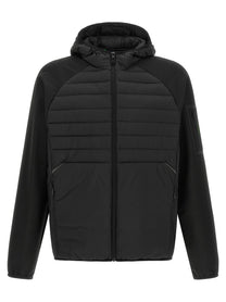 HUGO BOSS Two Material Hoodie Black