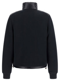 Moncler Two Material Padded Cardigan Blue, view 2