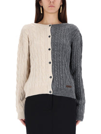 Moschino Women's Two Tone Cardigan Grey