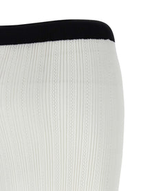 Balmain Two Tone Miniskirt White