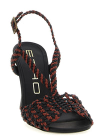 ETRO Two Tone Sandals Brown