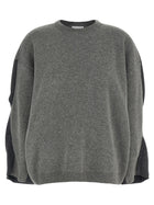 Nude Lucy Two Tone Sleeve Sweater Grey