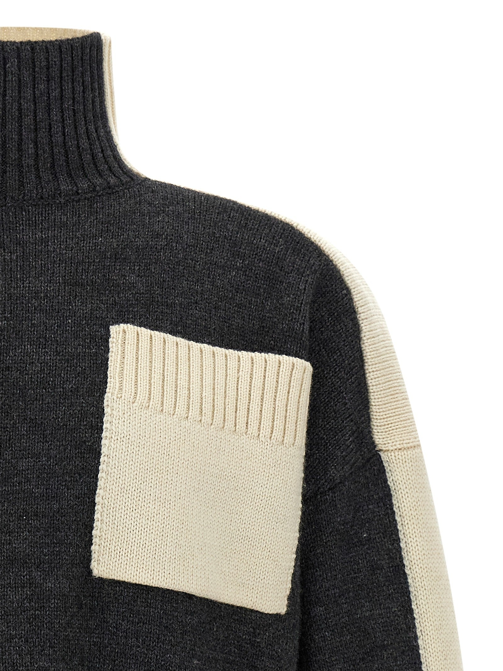 JW Anderson Two Tone Sweater Grey