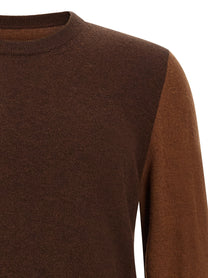 Maison Margiela Two Tone Wool Sweater Brown