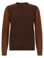 Maison Margiela Two Tone Wool Sweater Brown