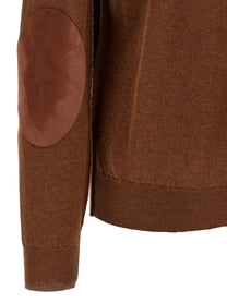 Maison Margiela Two Tone Wool Sweater Brown