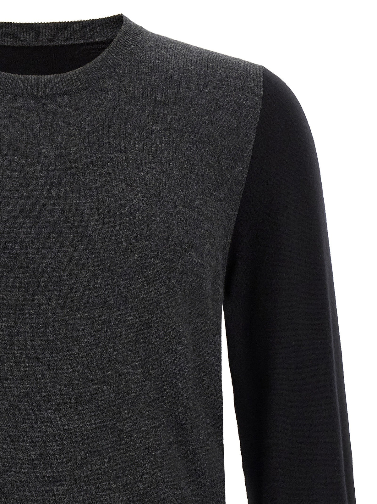 Maison Margiela Two Tone Wool Sweater Grey