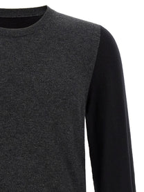 Maison Margiela Two Tone Wool Sweater Grey
