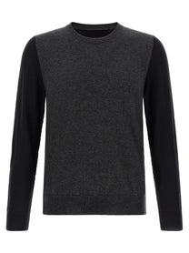 Maison Margiela Two Tone Wool Sweater Grey