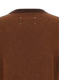 Maison Margiela Two Tone Wool Sweater Brown