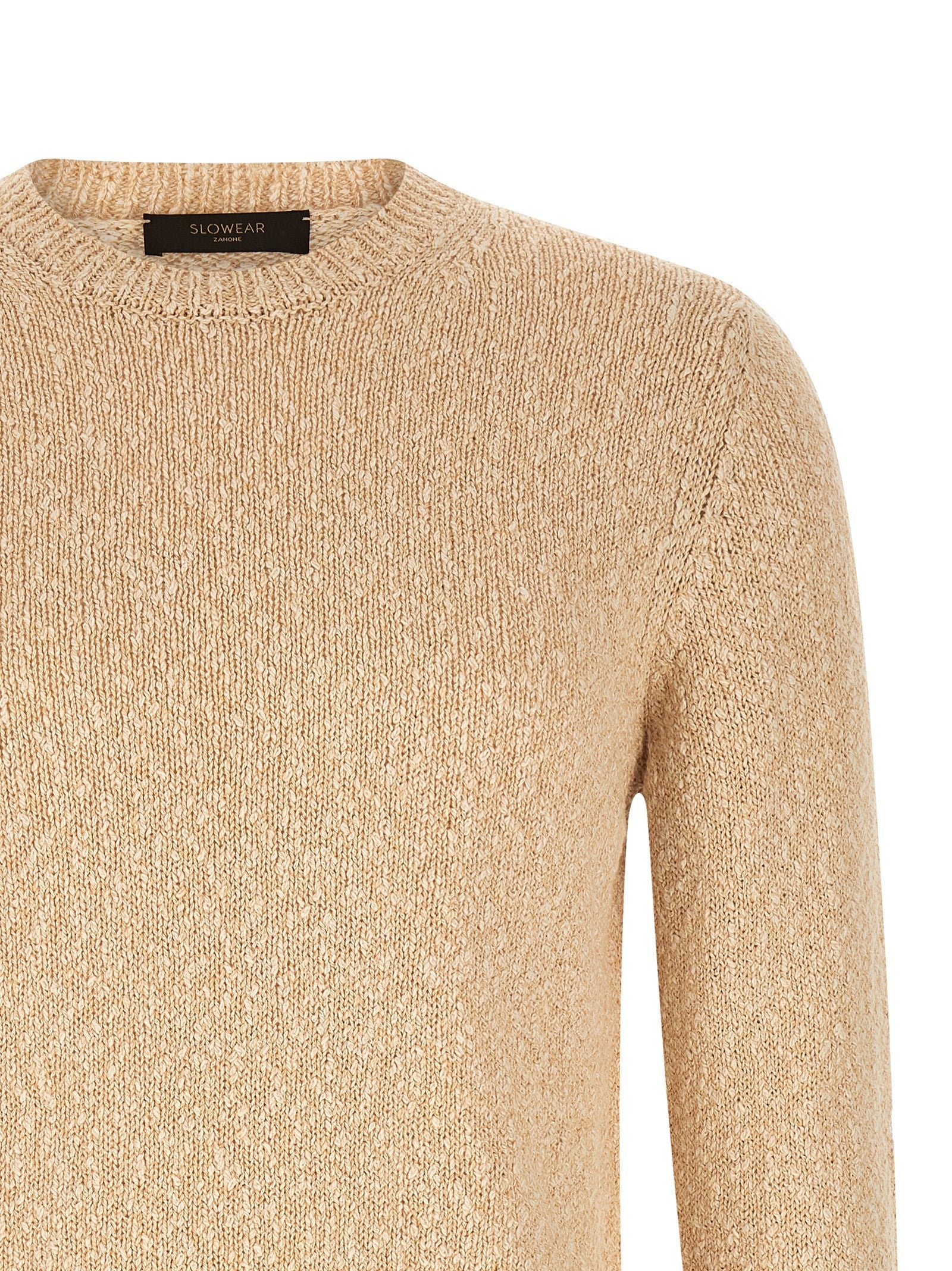 Zanone Two Tone Yarn Sweater Beige