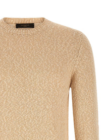 Zanone Two Tone Yarn Sweater Beige