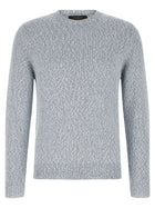 Zanone Two Tone Yarn Sweater Blue