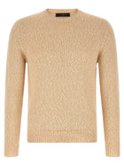 Zanone Two Tone Yarn Sweater Beige
