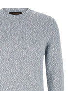 Zanone Two Tone Yarn Sweater Blue, view 3
