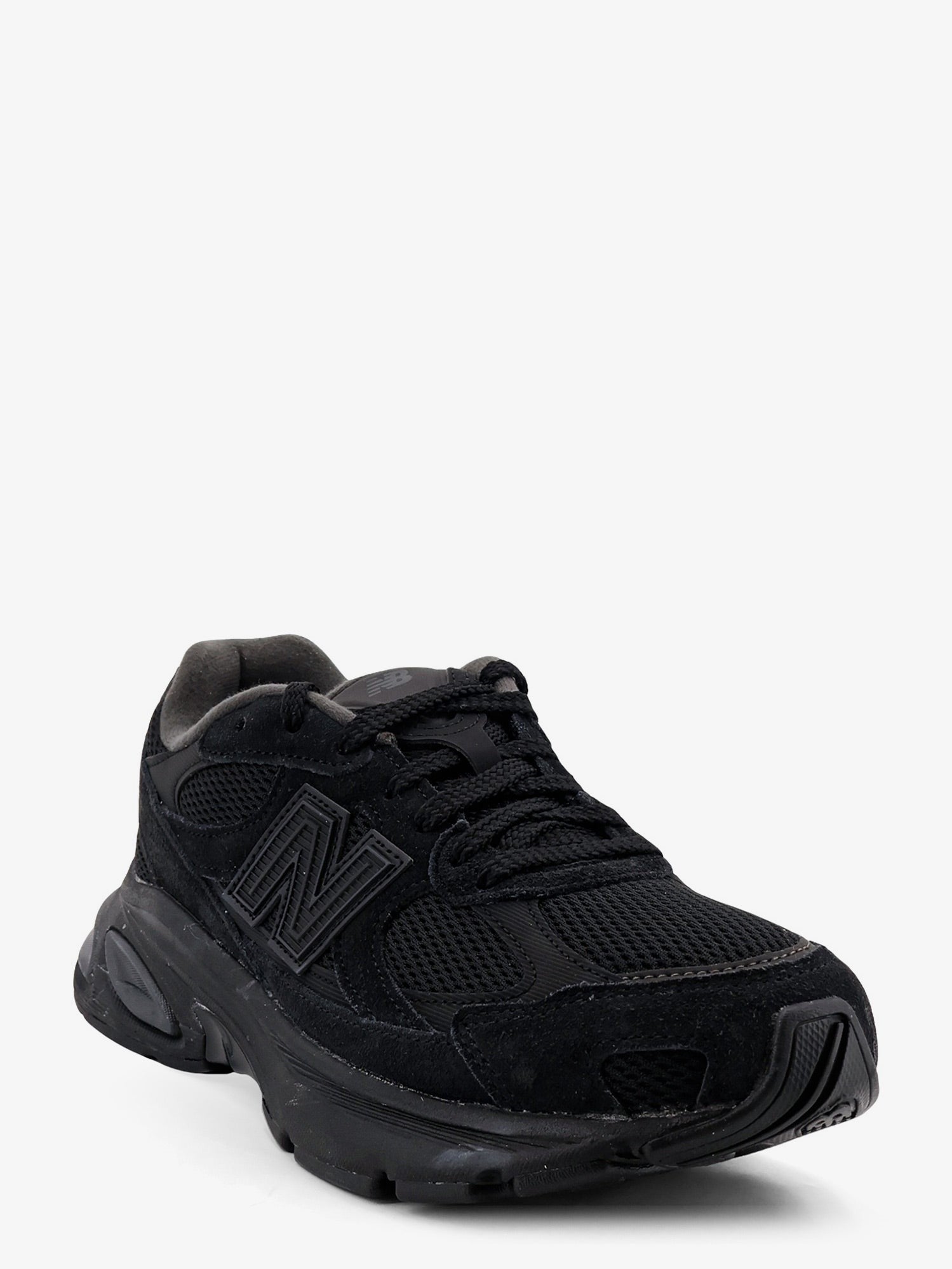 New Balance Men's Sneakers in Mesh and Suede Black