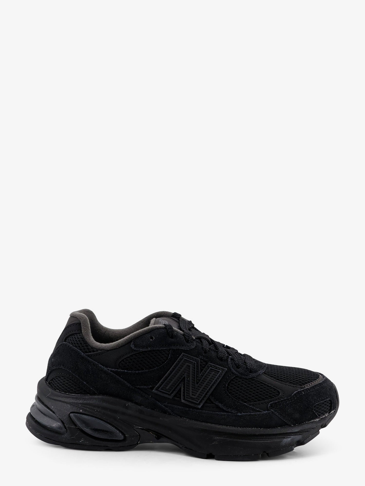 New Balance Men's Sneakers in Mesh and Suede Black