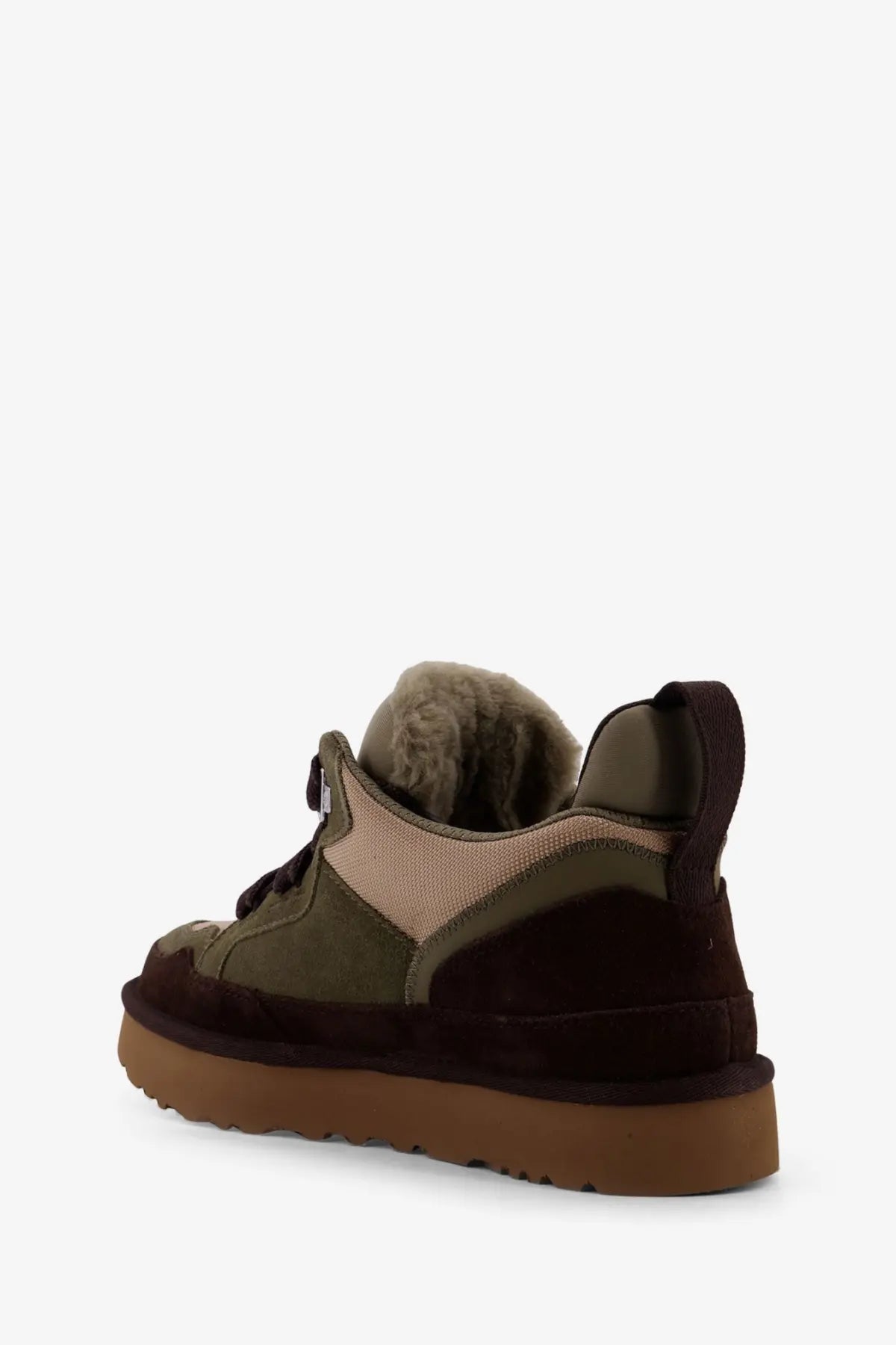 UGG Men's Lowmel Suede and Nylon Sneakers Green, view 3