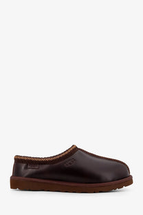 Brown ugg slip-on mule shoe with suede upper and braided trim from ugg men’s tasman lthr regen leather mule grey collection