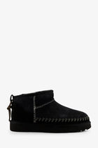 UGG Women's Classic Ultra Mini Biarritz Suede Ankle Boots Black
