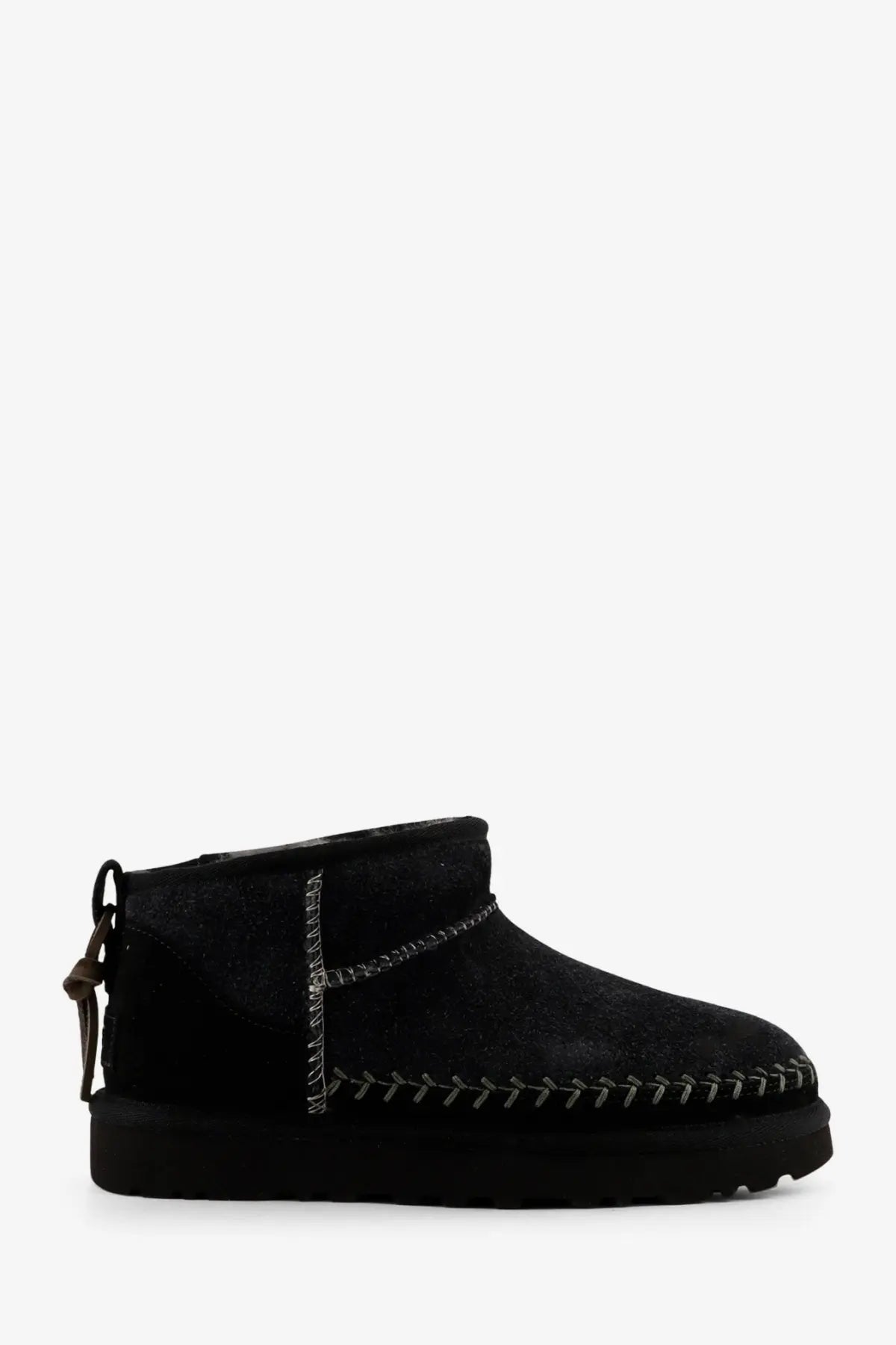 UGG Women's Classic Ultra Mini Biarritz Suede Ankle Boots Black