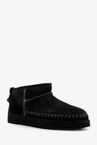 UGG Women's Classic Ultra Mini Biarritz Suede Ankle Boots Black, view 2