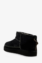 UGG Women's Classic Ultra Mini Biarritz Suede Ankle Boots Black, view 3