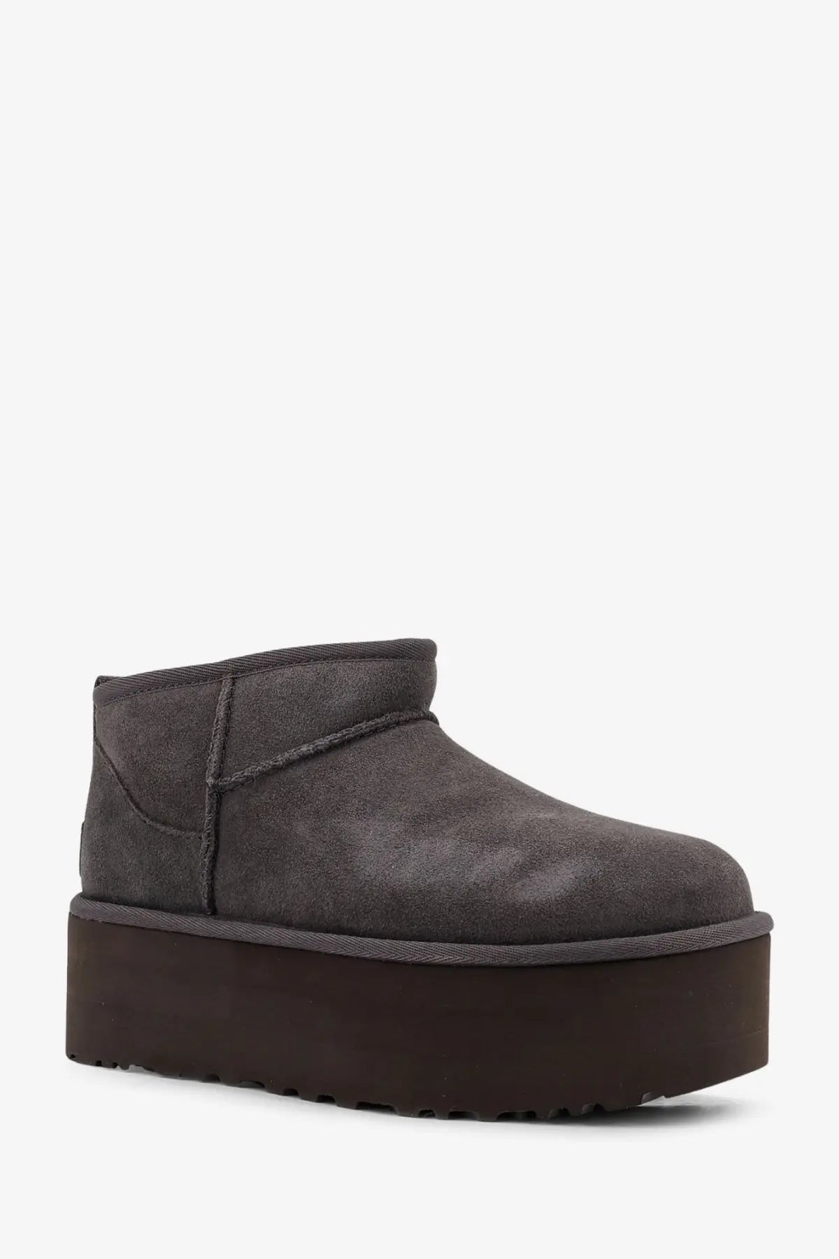 UGG Women's Classic Ultra Mini Platform Suede Ankle Boots Grey, view 2