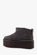UGG Women's Classic Ultra Mini Platform Suede Ankle Boots Grey, view 3
