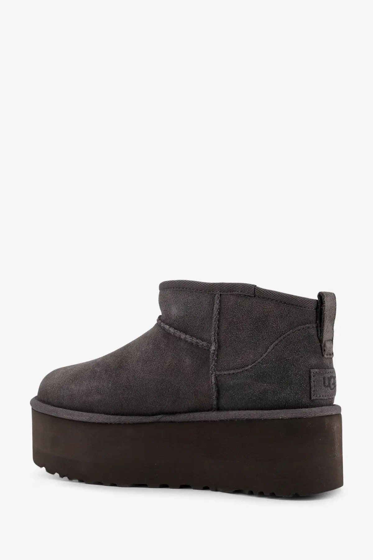 UGG Women's Classic Ultra Mini Platform Suede Ankle Boots Grey, view 3