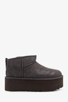 UGG Women's Classic Ultra Mini Platform Suede Ankle Boots Grey