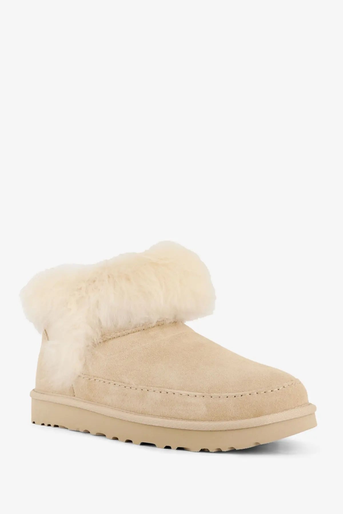 UGG Women's Classic Ultra Mini Suede Boots Beige, view 2