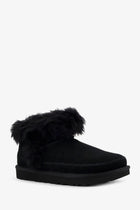 UGG Women's Classic Ultra Mini Suede Boots Black, view 2