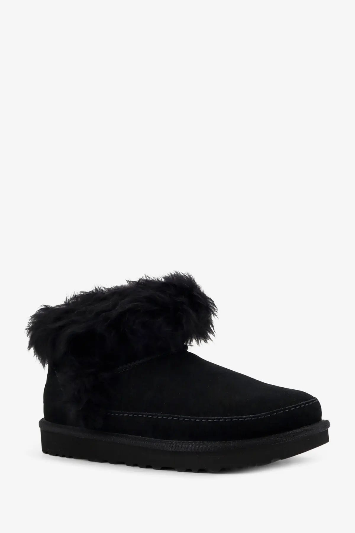 UGG Women's Classic Ultra Mini Suede Boots Black, view 2