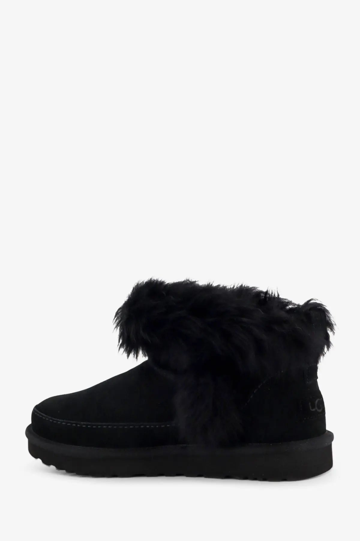 UGG Women's Classic Ultra Mini Suede Boots Black, view 3