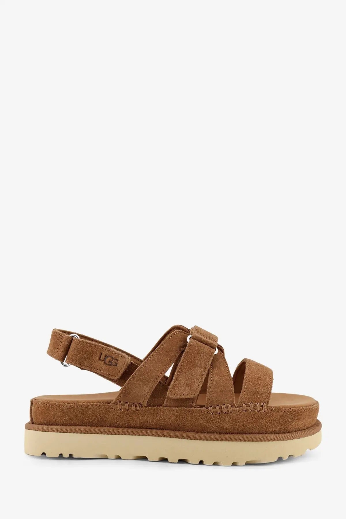 UGG Women's Goldenstar Gleam Sandals in Suede Brown