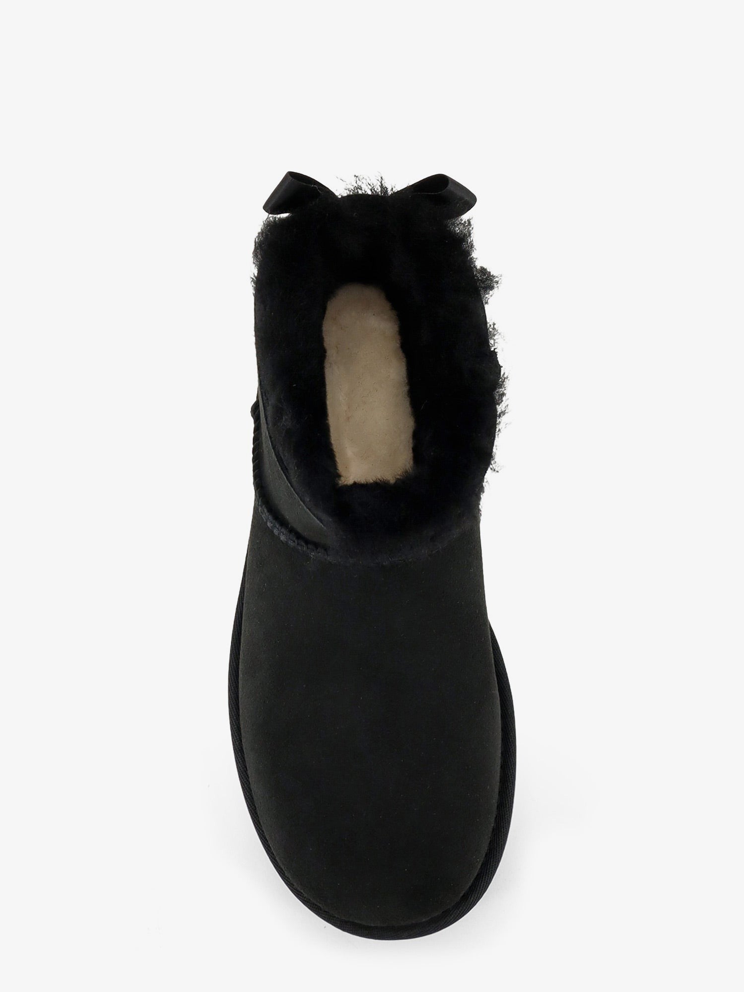UGG Women's Ultra Mini Bailey Bow Suede Ankle Boot Black